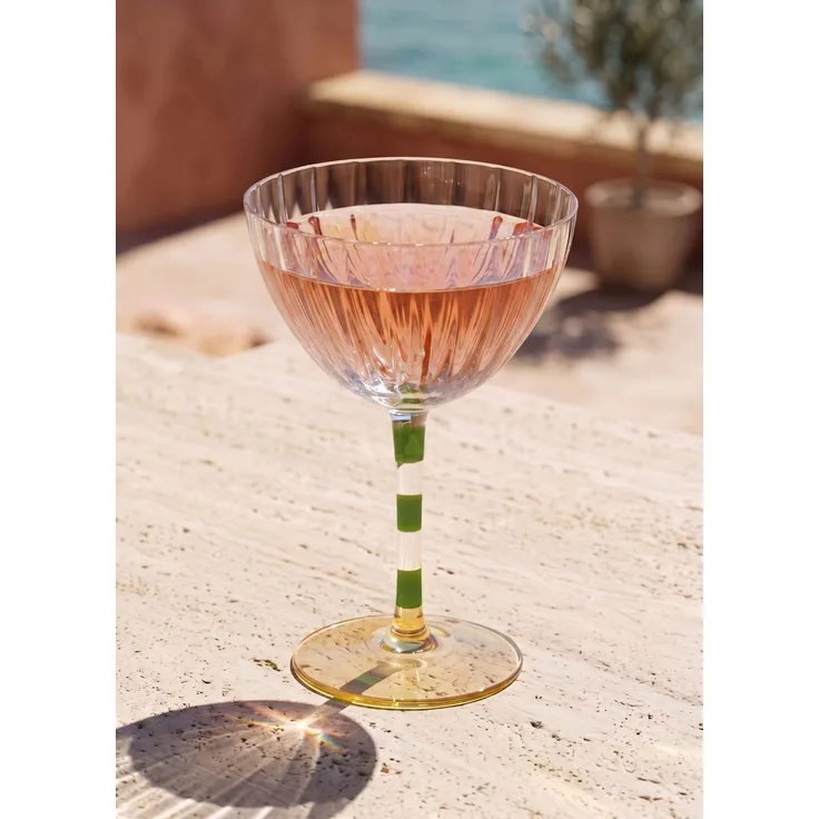 Hermia Concept 'BRD0149 - 4'lü' Eisbecher-Set (4-teilig), Grün / Gelb, 10 x 10 x 15 cm, 280 ml
