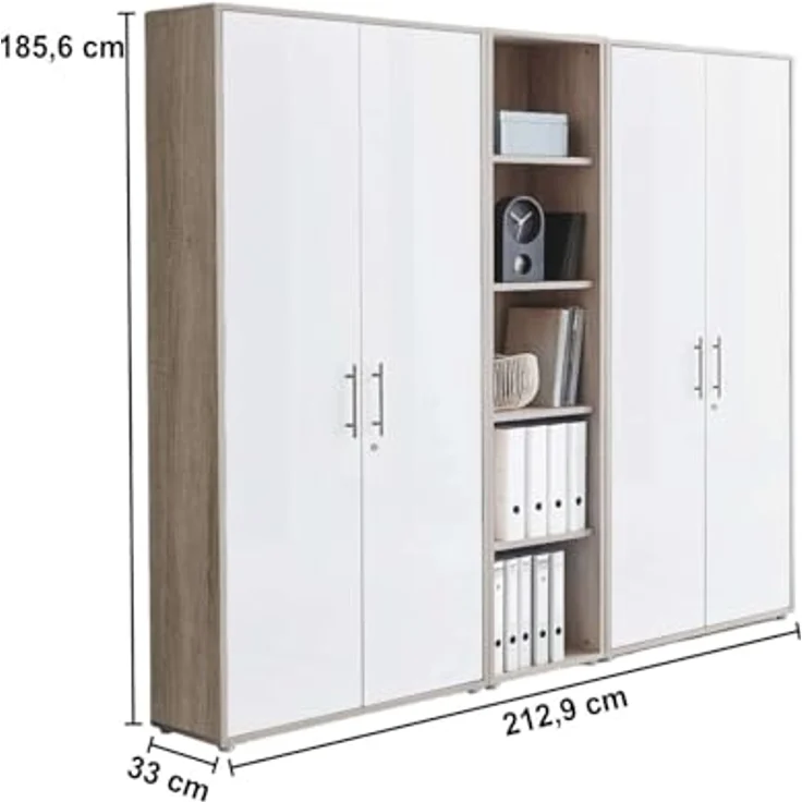 moebel-dich-auf Aktenschrank OFFICE EDITION (Set 10, Büroschrank abschließbar mit Metallgriffen) Made in Germany – Bild 3