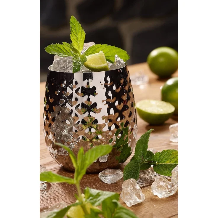 ECHTWERK Glas EW-CT-1701 Ananas Cocktail Ananasbecher, 1-tlg, Edelstahl – Bild 7
