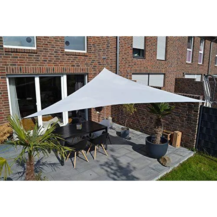 Dreiecksonnensegel HDPE creme wei?? 360 cm Wind-u. Wasserdurchl?¤ssig