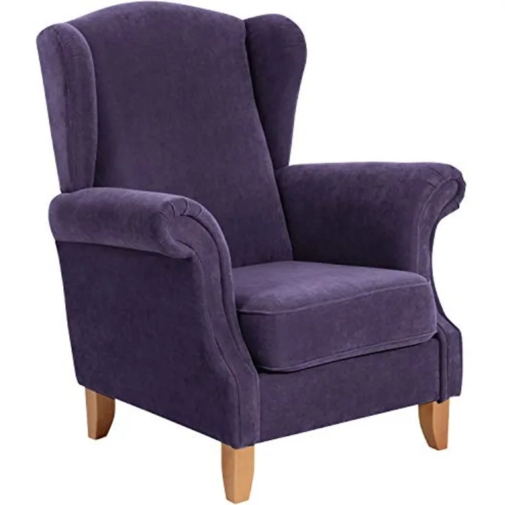 Max Winzer 'VERITA-23' Ohrenbackensessel Veloursstoff Farbe violett Sitzhärte mittel B: 88cm T: 84cm H: 108cm