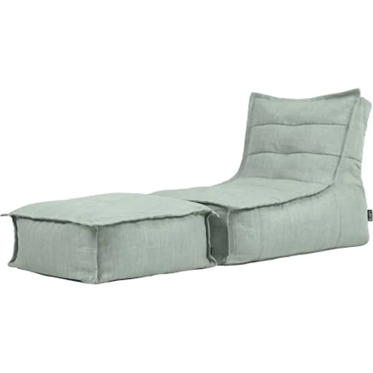 icon Sitzsack Sitzsackgarnitur mit Liege und Fußhocker „Dolce“ (Spar-Set, 1 x Sitzsack, 1 x Fußhocker), 75x75x96cm, Made in Germany, UV-beständig, wetterfest – Bild 2