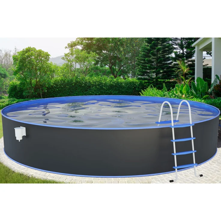 Steinbach Stahlwandpool Set Nuovo Ø 550 x 120 cm - grau – Bild 1