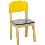 roba Kinderstuhl mit Lehne - Holz - Sitzhöhe 31,5 cm - Bunt lackiert