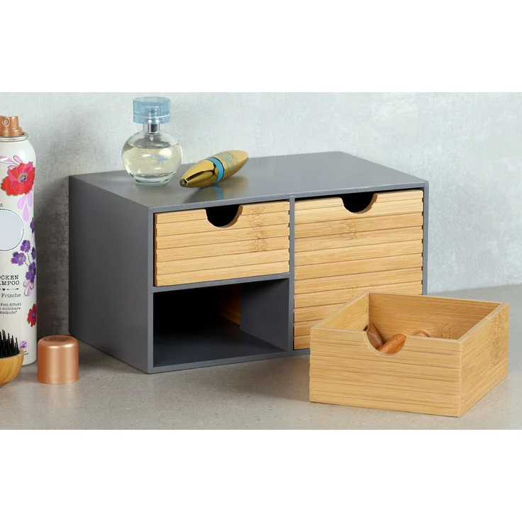 KESPER 58961 Organizer mit 3 Schubladen, grau, FSC / Mini-Kommode – Bild 5