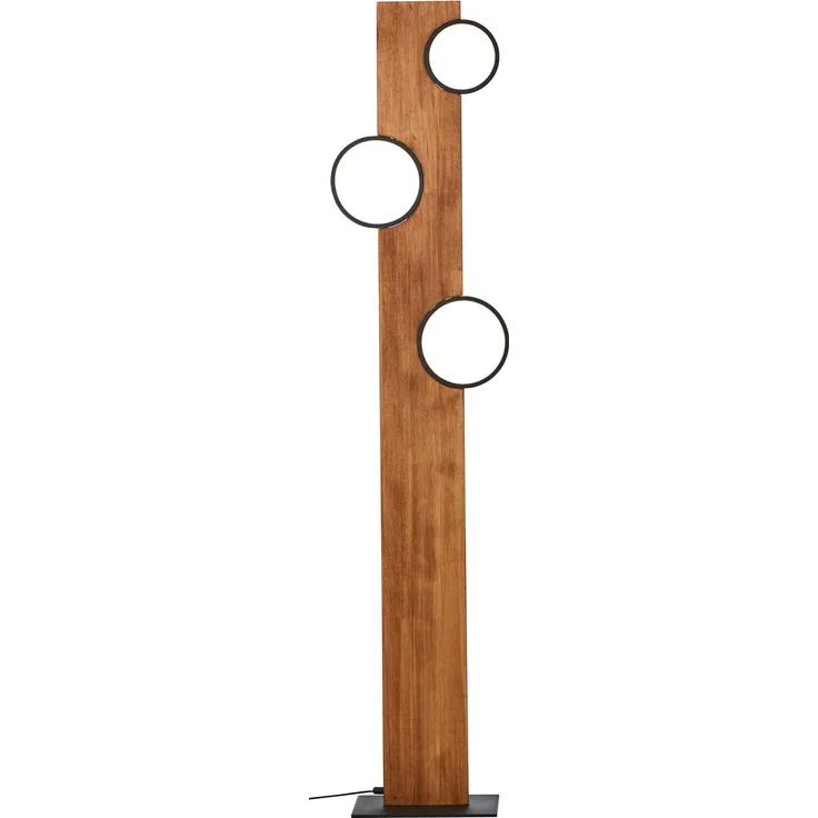 Brilliant Leuchten G99935-76 Stehleuchte Cheesy matt schwarz holz 3000K