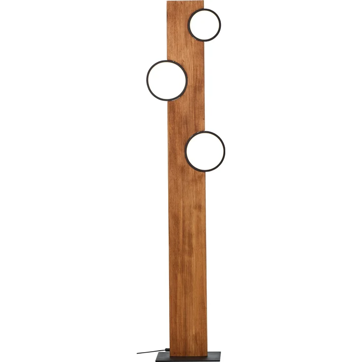 Brilliant Leuchten G99935-76 Stehleuchte Cheesy matt schwarz holz 3000K – Bild 1