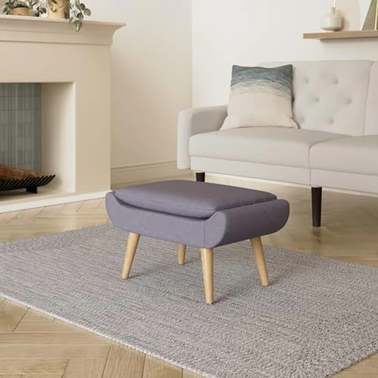 vidaXL Hocker Stoffbezug 73 x 43 x 42 cm Dunkelgrau 246989 – Bild 2