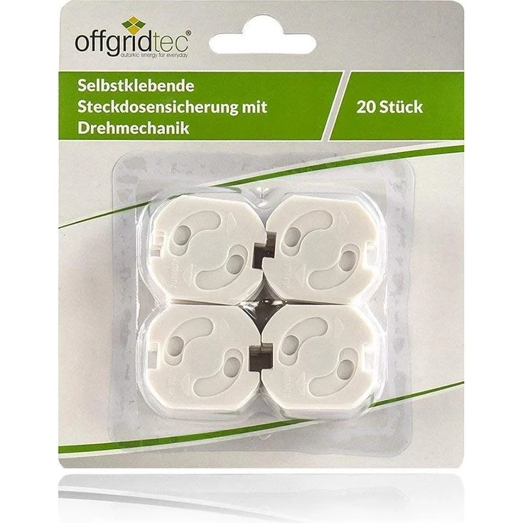 Offgridtec 20x Kindersicherung fuer Steckdose mit Drehmechanik - Steckdosensicherung Baby Kleinkind – Bild 3