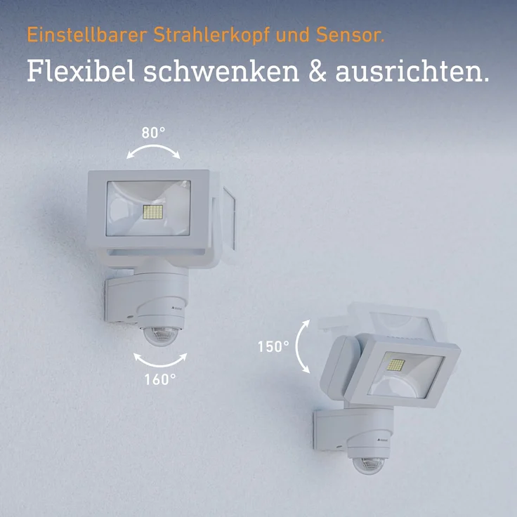 Steinel LED-Außenstrahler LS 150 S weiß, 240°-Bewegungsmelder, max. 12m Reichweite, 14,7 W Fluter, 1375 lm – Bild 5