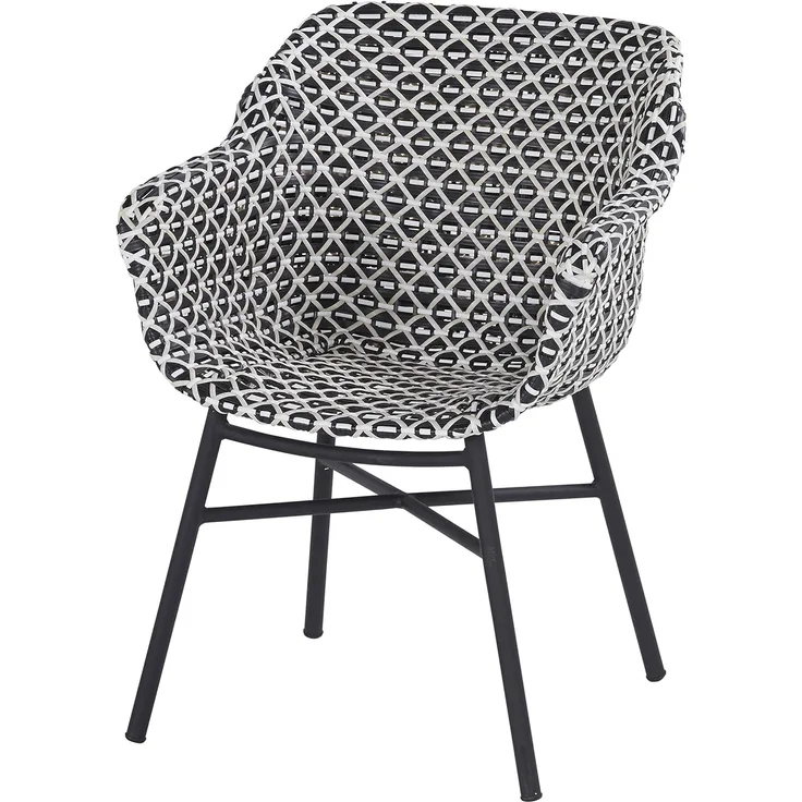 Delphine Dining Sessel (carbon black / white-black)