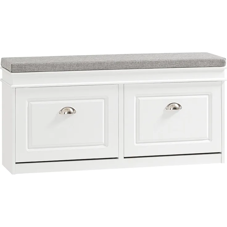 SoBuy FSR64-W Schuhbank, MDF, Lackiert, Weiß, 104 x 51 x 24 cm