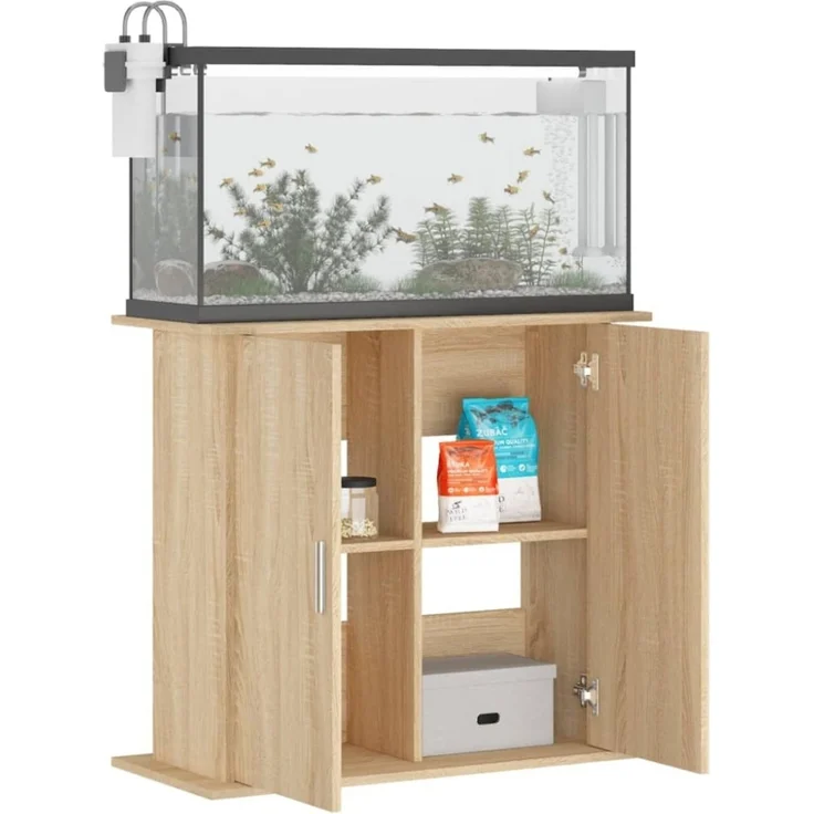 vidaXL Aquariumständer Sonoma-Eiche 81 x 36 x 73 cm Holzwerkstoff 833602 – Bild 6