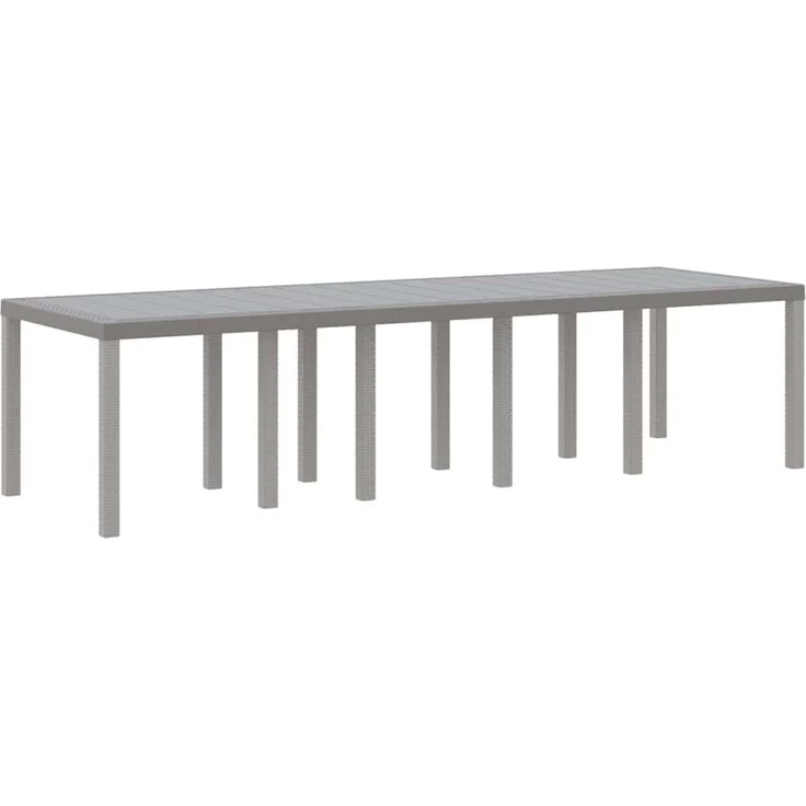 vidaXL Gartentisch Hellgrau 300 x 100 x 73 cm Poly-Rattan 3378523 – Bild 6