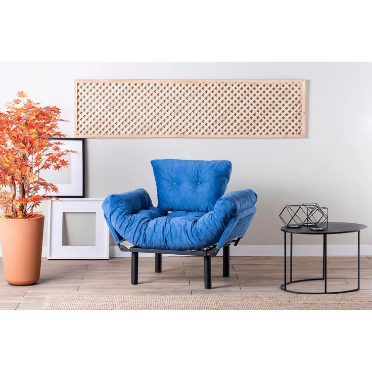 Hanah Home 'Nitta Single - Blue' Ohrensessel, Blau, 95 x 85 x 70 cm