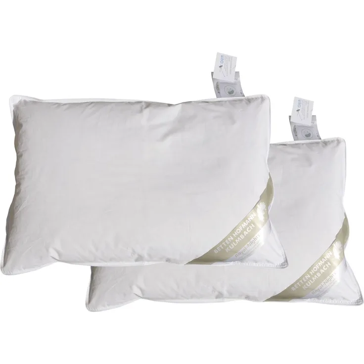 2 Stück Betten Hofmann Kinder Daunenkissen 40x60 cm medium 100 g ungesteppt
