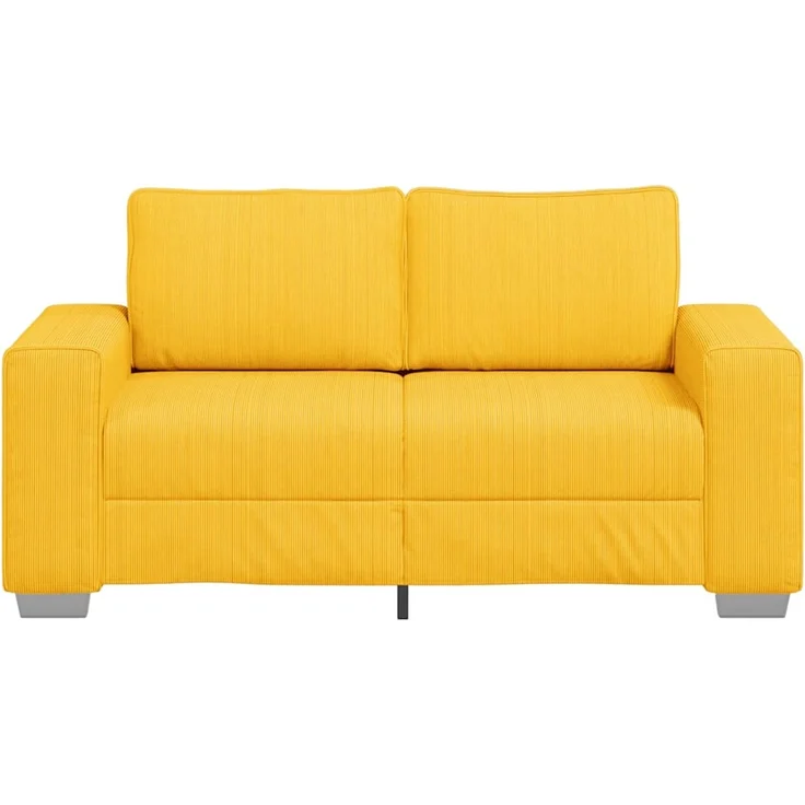 vidaXL Zweisitzer-Sofa Hellgelb 160x77x82 cm Cordstoff 4105198 – Bild 3