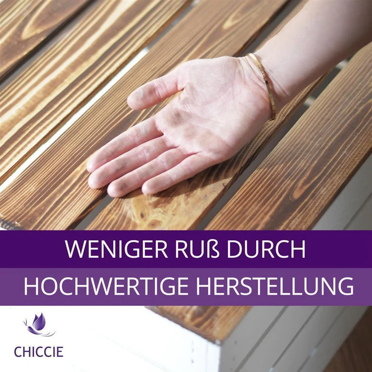 CHICCIE Holzkiste Regale Weiß Geflammt 38x28x15cm - Kiste Box (4 St) – Bild 3