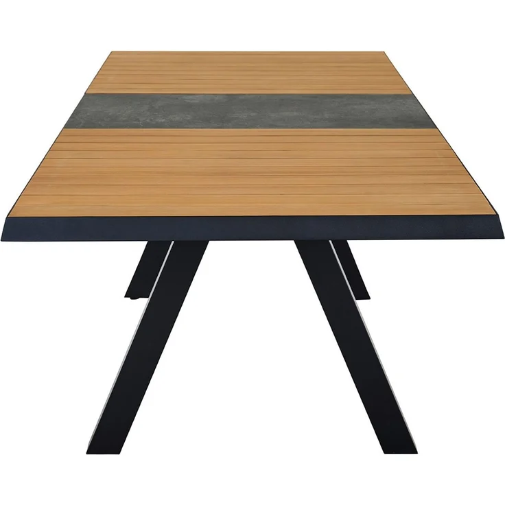 Gartentisch MONDO Latea, Aluminium, Anthrazit, Holzfarben, 205 x 77 x 103 cm – Bild 9
