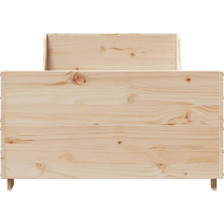 Einzelbetten, Betten für Erwachsene, Massivholzbett ohne Matratze 75x190 cm Kiefernholz de3377 – Bild 4