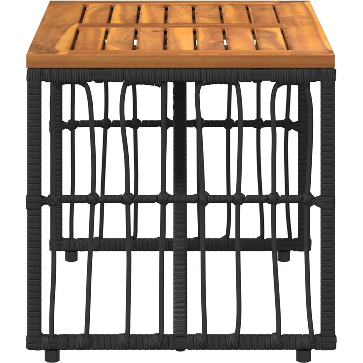 vidaXL Tisch für Outdoor Schwarz 80 x 40 x 40 cm Stahl und Poly Rattan 42025145 – Bild 6