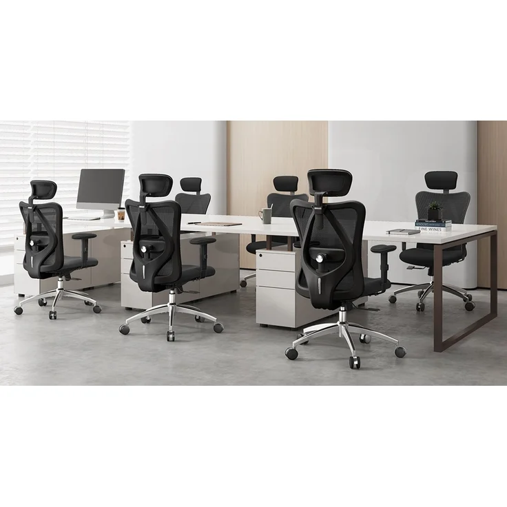 Sihoo Ergonomischer Stuhl M18, 130 x 74 cm, in Schwarz – Bild 17