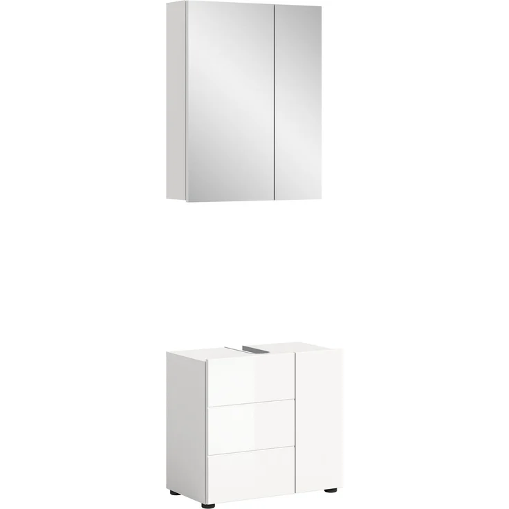 Badezimmerset Vira II - Weiß / Weiß Hochglanz – Bild 1