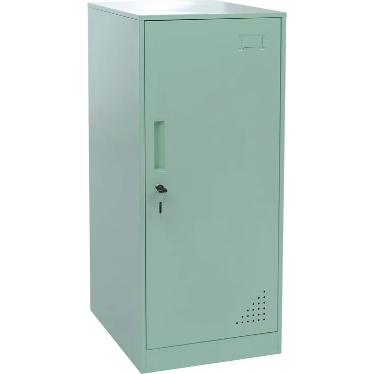 Spind HWC-P63, Schließfach Wertfachschrank Schließfachschrank Tür Kleiderstange, 90x38x45cm Stahl ~ mintgrün – Bild 9