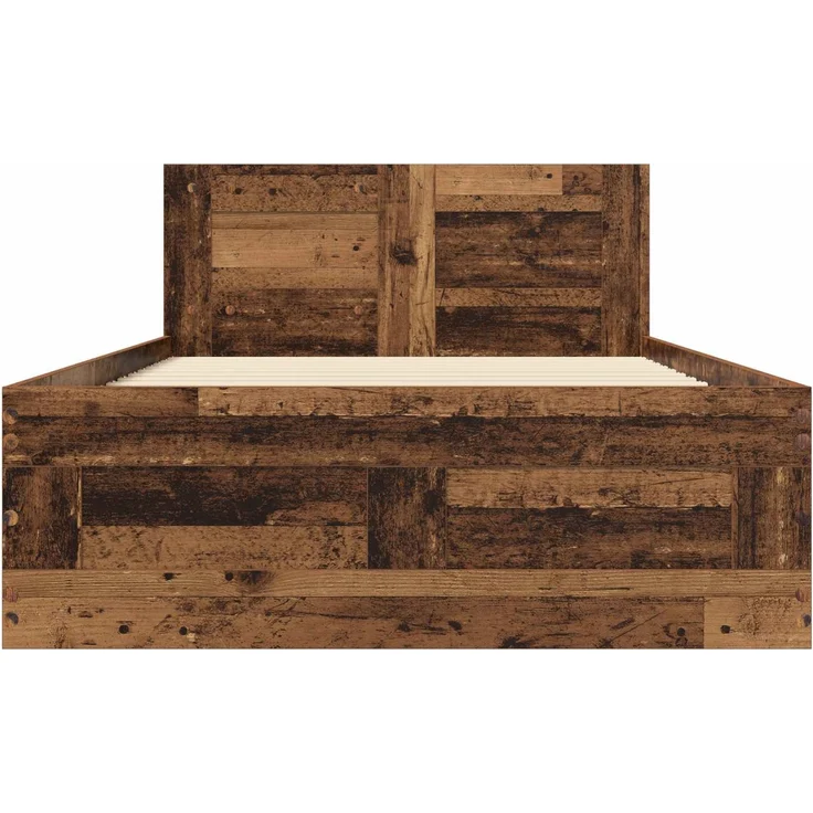 vidaXL Bettrahmen mit Schubladen 2 stk. Altholz Holzwerkstoff 3429680 – Bild 5