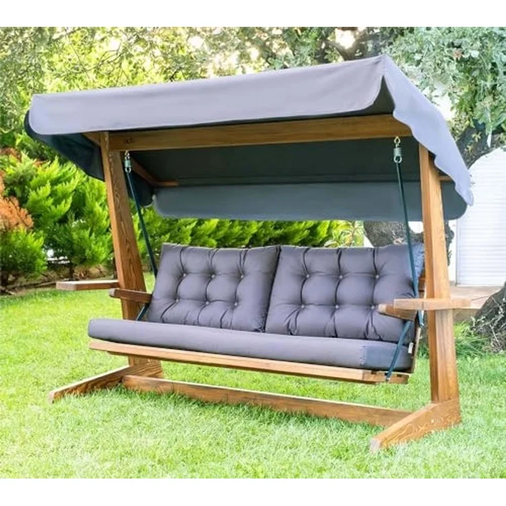 Westmann 'Viva 2400' Hollywoodschaukel, Holz anthrazit,237 x 115 x 175 cm – Bild 4