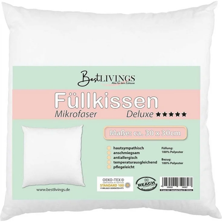 Bestlivings Dekokissen Inlett - Kissen in Mikrofaser Deluxe Qualität, Dekokissen 4er Pack, Füllkissen, geeignet für Hausstauballergiker – Bild 2