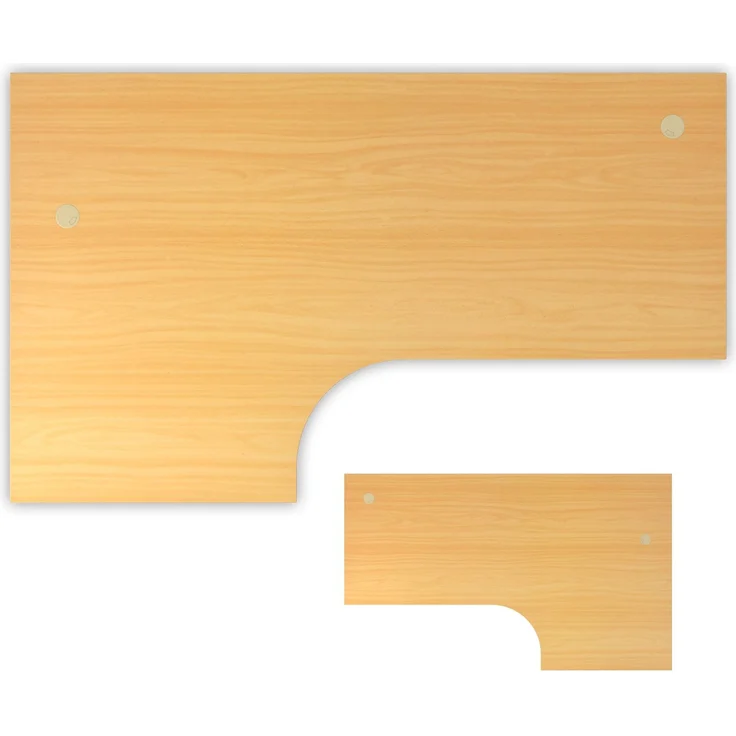bümö Tischplatte 200x120 cm in Buche, Schreibtischplatte aus Holz, Holzplatte, Spanplatte kratzfest beschichtet, ABS-Kante, 120 kg Tragkraft für DIY Homeoffice Eckschreibtisch, PL-82-6