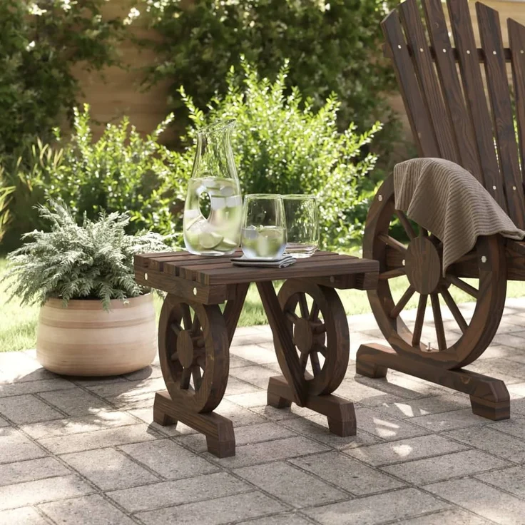 vidaXL Garten-Fußhocker 40x36,5x38,5 cm Massivholz Tanne 365110 – Bild 2