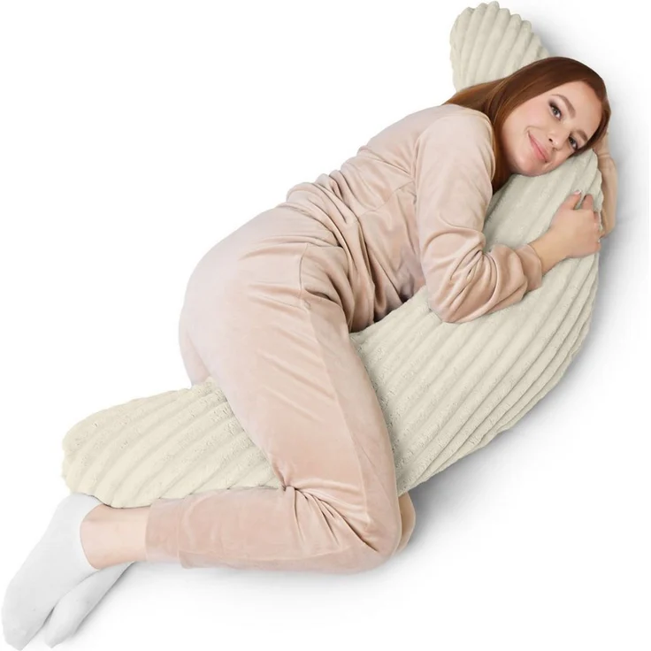 Amilian Stillkissen XXL 170 cm - Seitenschläferkissen - Schwangerschaftskissen, komfortables Pregnancy Pillow mit abnehmbarem Bezug, Schlafkissen für Seitenlage, Lagerungskissen für Schwangere und Stillzeit – Bild 5