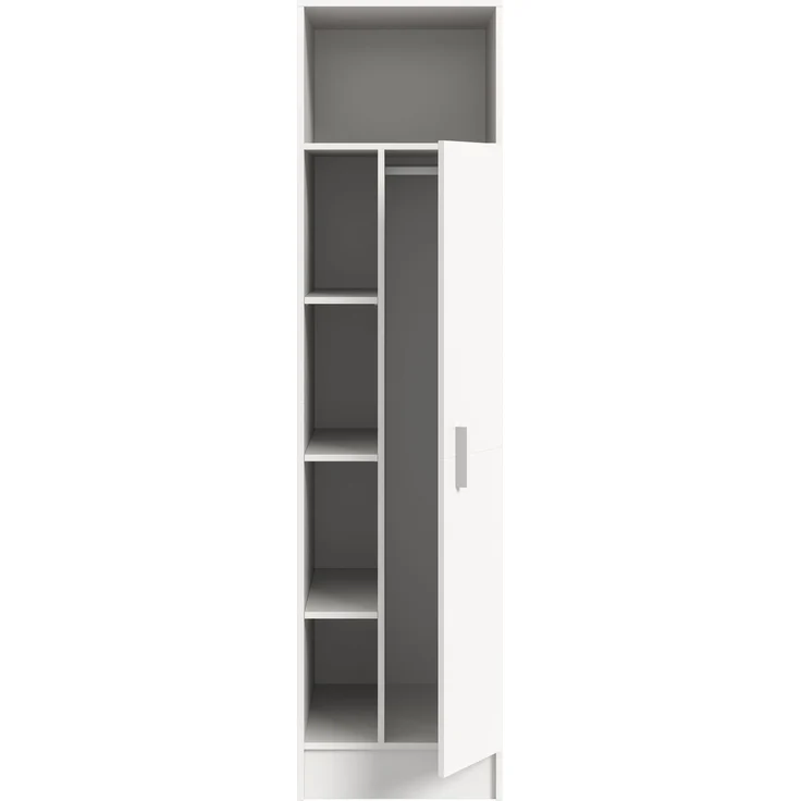 Universalschrank (B/H/T: 50x195x62 cm) in weiß Nachbildung – Bild 3
