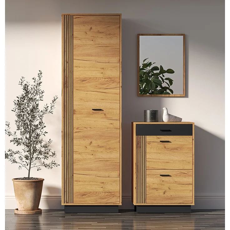 Flur Schuhschrank in Gold Craft Eiche VINICA-131 – Bild 8