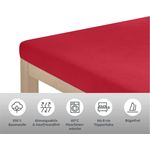 OTTO home Spannbettlaken Topper Basic, in Gr. 90x200, 140x200 oder 180x200 cm, Baumwoll-Jersey, Gummizug: rundum, (1 Stück), Baumwolle, Matratzen bis 8 cm Höhe, Bettlaken, Spannbetttuch, Laken