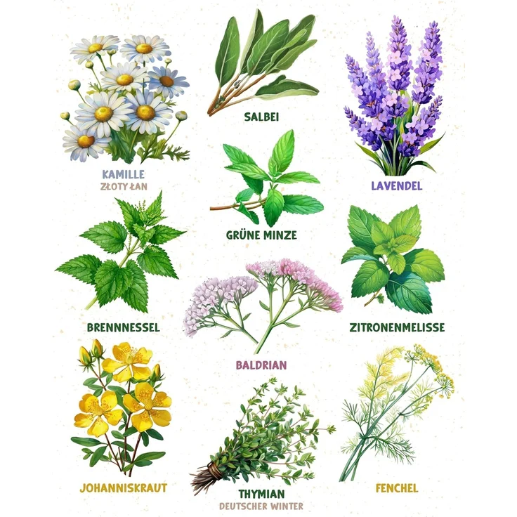 ZenGreens® - Bio Heil- und Teekräutersamen im 10er Set - 10 Heil- und Tee Kräuter Samen für den einfachen Anbau im Garten, Balkon oder Hochbeet - Pflanzensamen - Saatgut – Bild 4