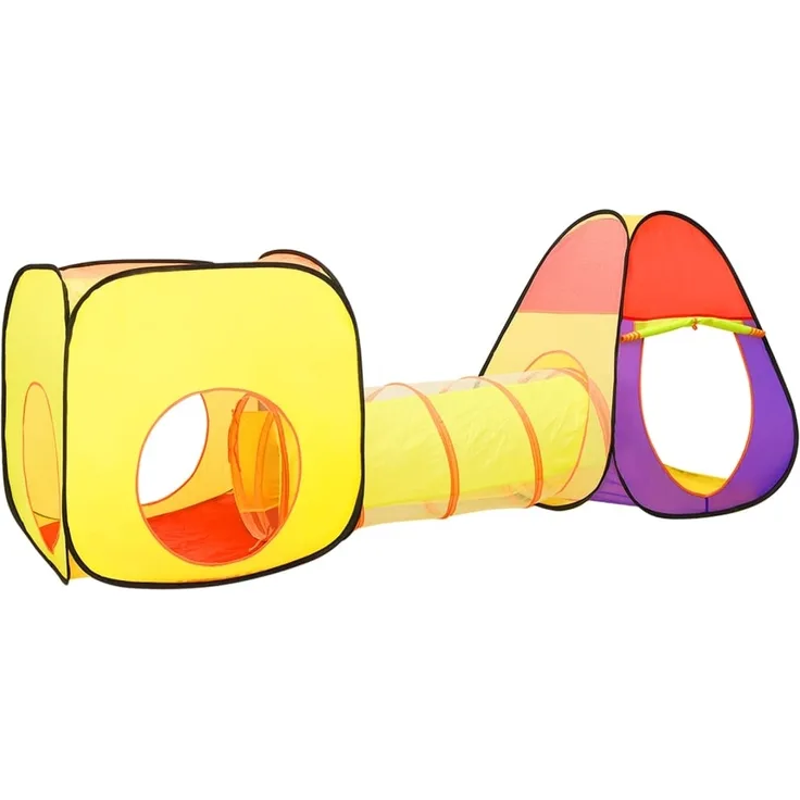 vidaXL Kinder-Spielzelt ohne Bälle, Stoff bunt, 80 x 255 x 100 cm
