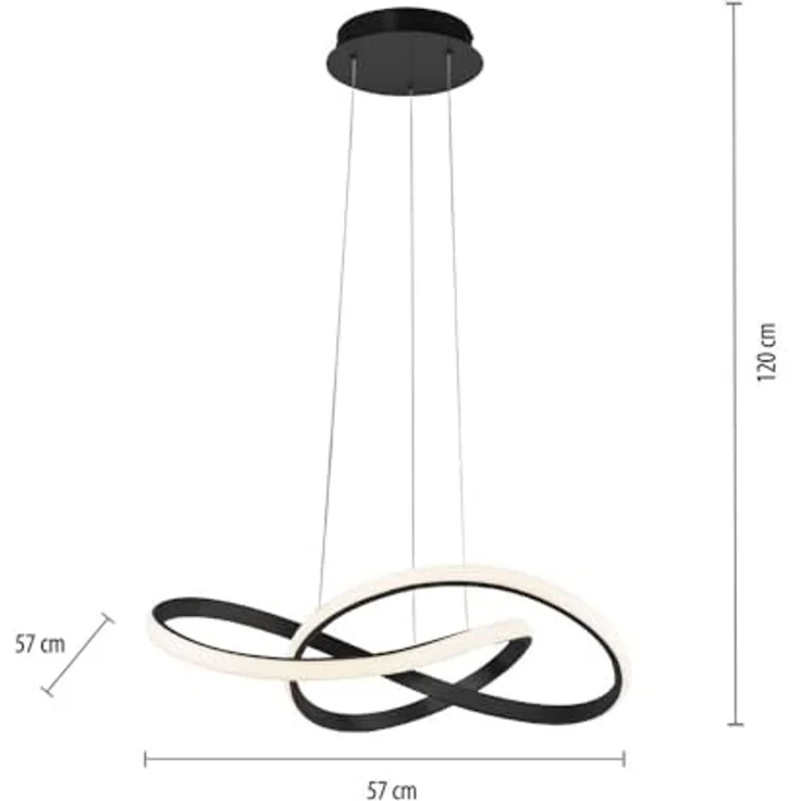 JUST LIGHT 15402-18 Maria LED Pendelleuchte schwarz 3-Step Dim 3000K – Bild 7