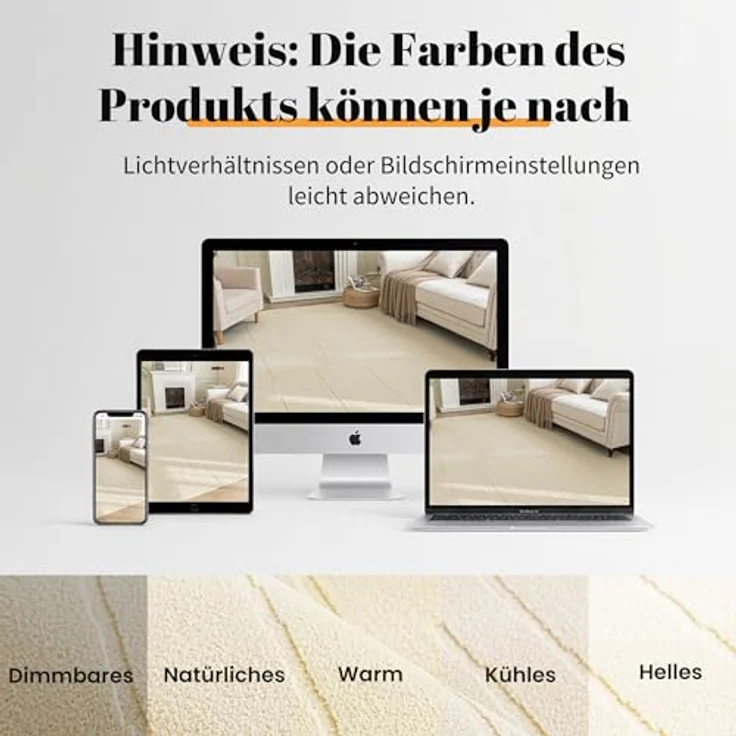 Sonive Linie Teppich Wasserabweisend rutschfest 160×230 cm Beige | Weiche Fußmatte Außen Innen für Wohnzimmer, Schlafzimmer, Kinderzimmer Waschbarer Küchenteppich – Bild 7