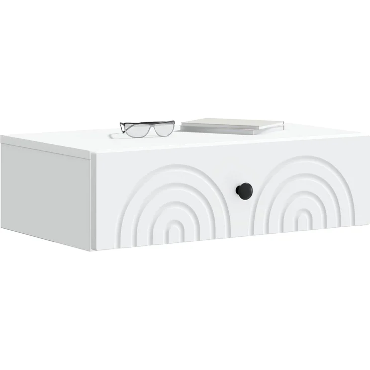 vidaXL Wandmontierter Beistelltisch Weiß 59 x 34,5 x 17 cm 898145 – Bild 3