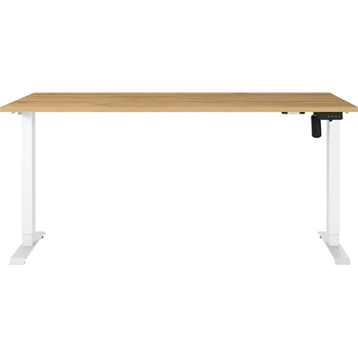 Germania Schreibtisch 8024-552, in Grandson-Eiche-Nb./Weiß, elektr. höhenverstellbar, 160 x 119 x 80 cm (BxHxT) – Bild 4