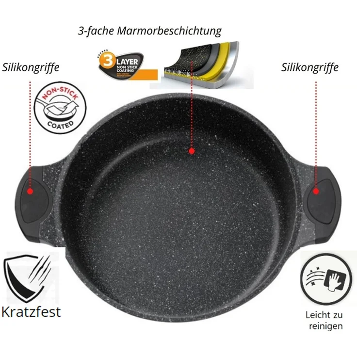 Tajines Tagine Topf Schmortopf Gartopf Dampfgarer Ø28cm Cheffinger CF-TAJ28 – Bild 5