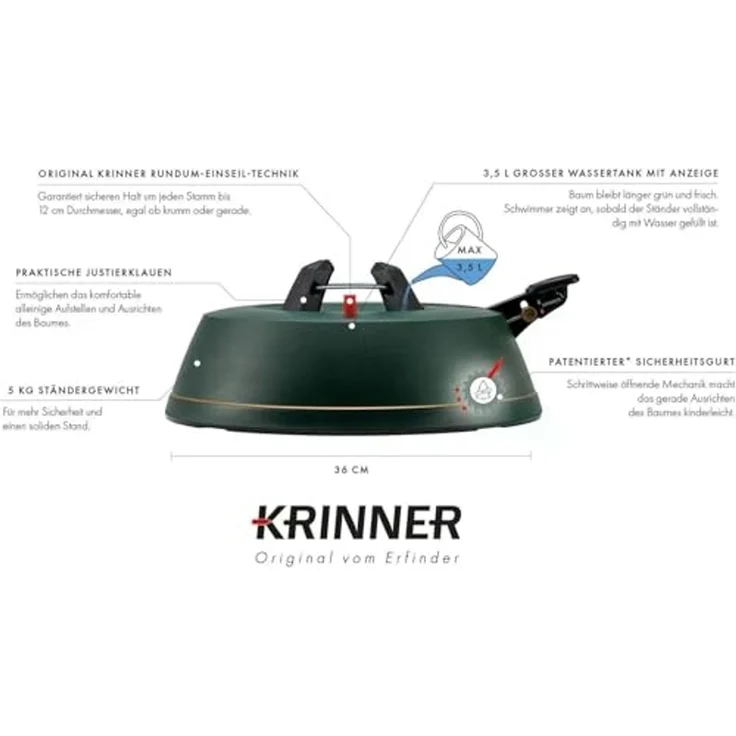 Krinner Christbaumständer Comfort Grip+ M Stamm Ø bis 12 cm – Bild 3