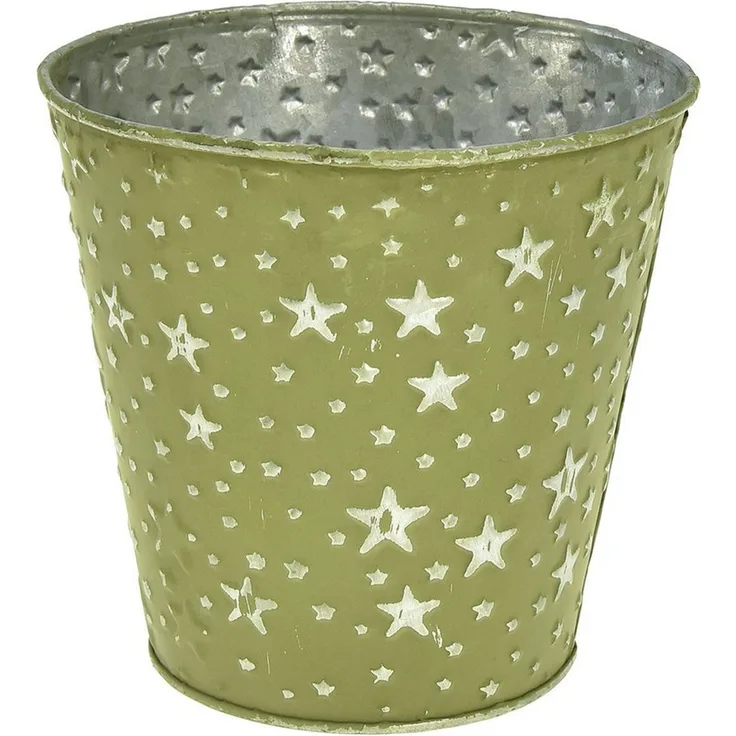 Florists Products Übertopf Metall-Blumentopf mit Sternendesign für dekorative