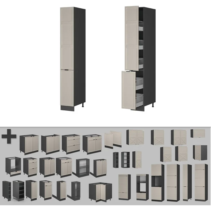 Apothekerschrank Fame-Line GrauBeige 30 cm Vicco – Bild 5