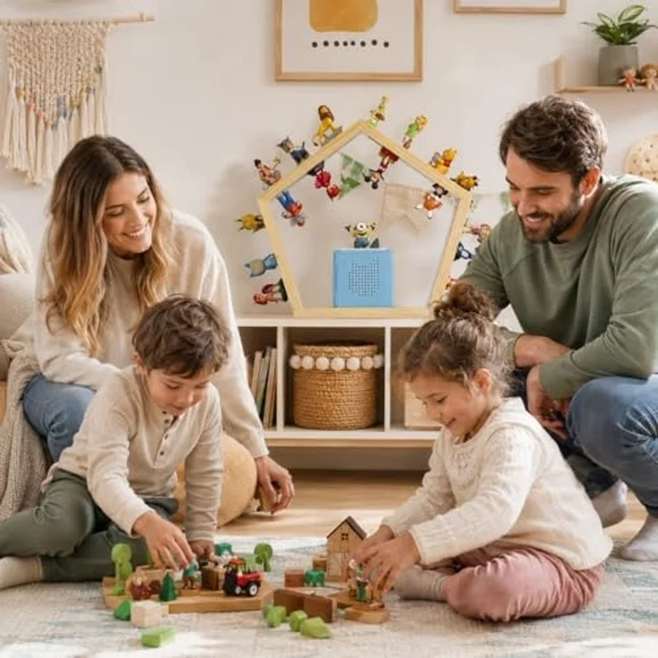 Baby Vivo Regal für Toniebox mit magnetischer Aufbewahrung für über 68 Tonies - Fünfeck – Bild 7