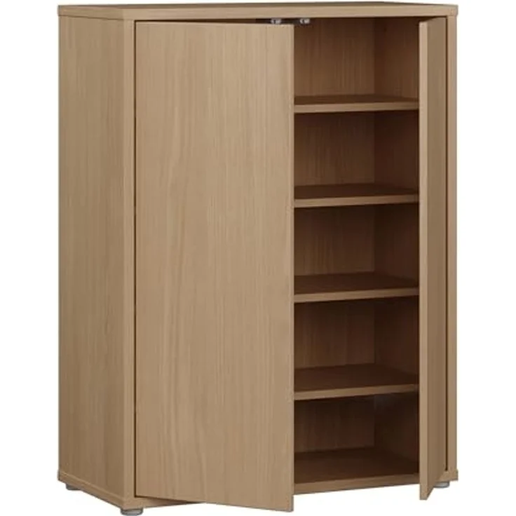 FORTE Schuhschrank Alice Springs, Schuhschrank, Platz für 15 Paar Schuhe, 2 Türen (B/H/T 74,5/99,1/34,9 cm) Stauraumschrank, Mehrzweckschrank, grifflose Front, Push to open – Bild 7