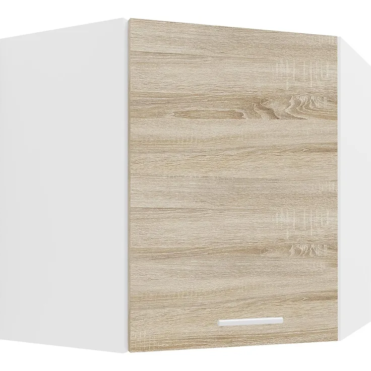 VCM Küchenmöbel Hängeschrank Esilo 918655 Weiß / Sonoma-Eiche H. 60 x B. 57 x T. 57 cm